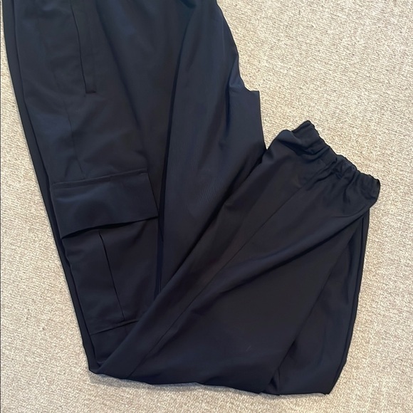 Women's FLX High-Waisted Paperbag-Waist Joggers Black Size XL - Picture 8 of 11